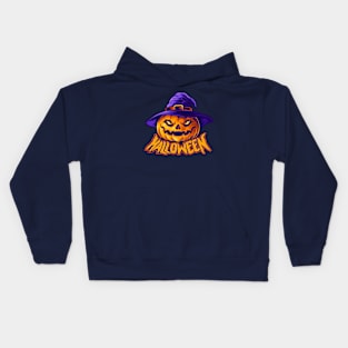 Halloween Character Jack-O-Lantern Head Kids Hoodie